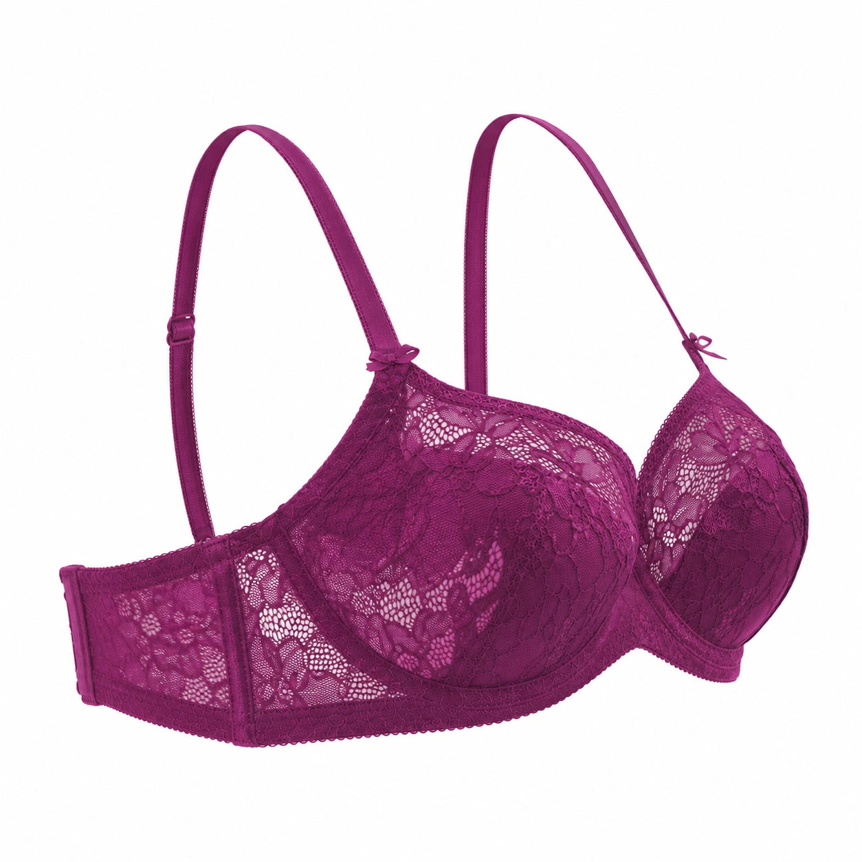 Yklingerie Magenta Lace Underwire Padded Bra