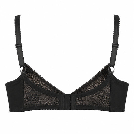 Yklingerie Black Floral Lace Underwire Padded Bra