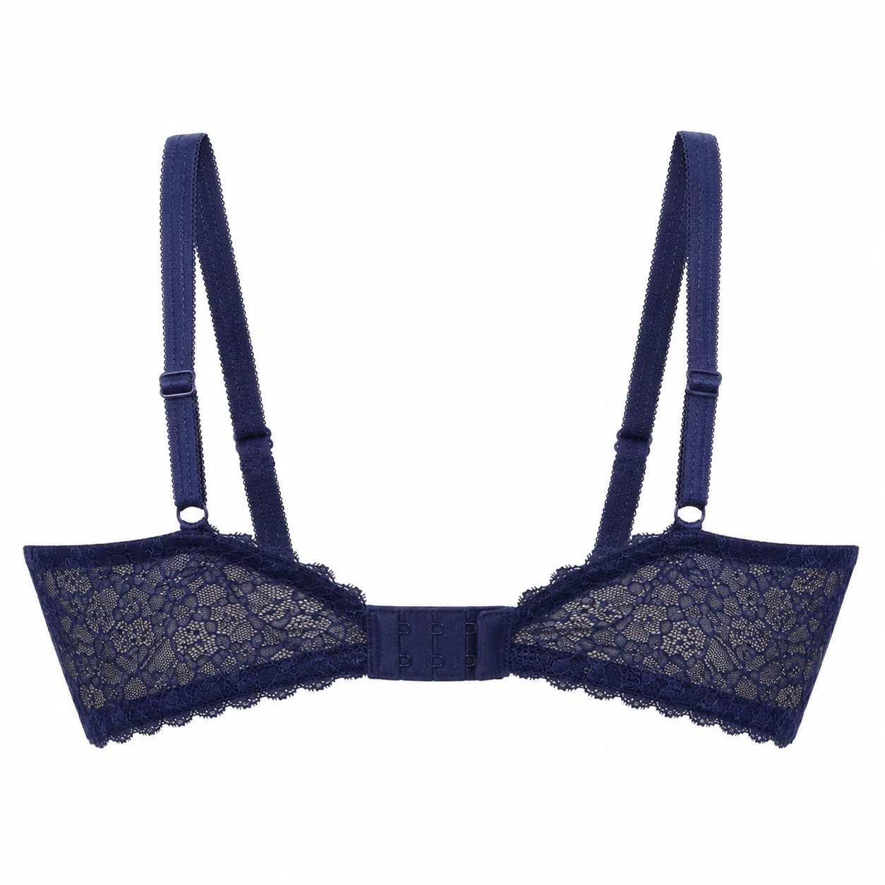 Yklingerie Navy Blue Lace Underwire Padded Bra