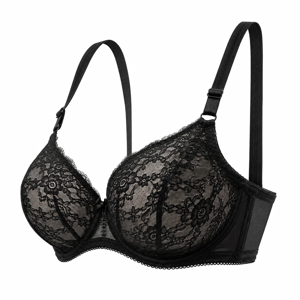 Yklingerie Black Lace Convertible Underwire Bra