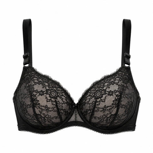 Yklingerie Black Lace Convertible Underwire Bra